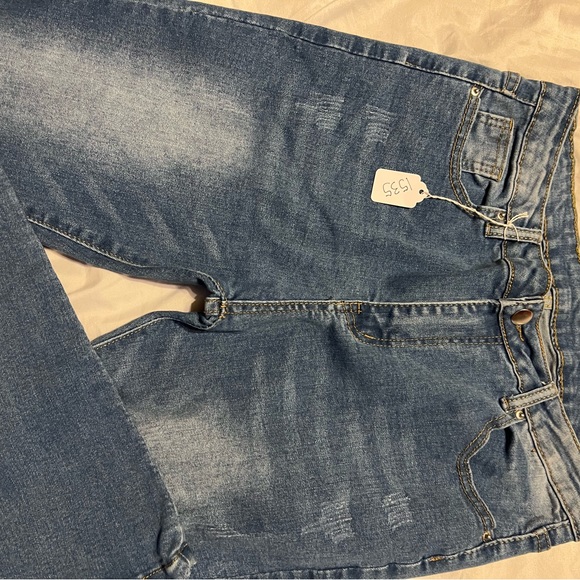 EUC Denim jeans (no brand name). Size Large. - Picture 4 of 14